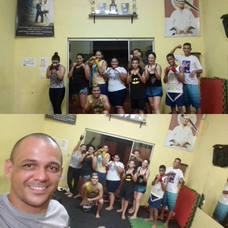 Muay Thai training with teacher Júnior Shaolin